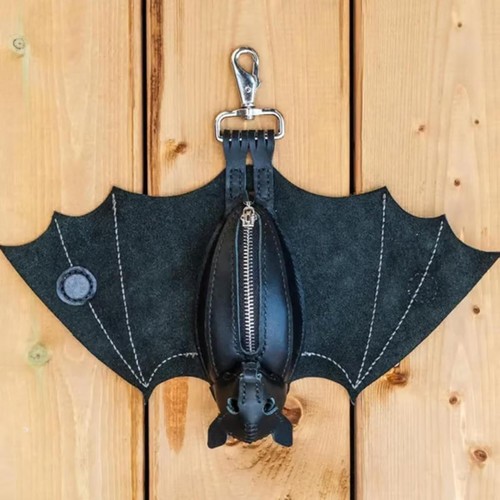 Leder fledermaus geldbörse - leder,