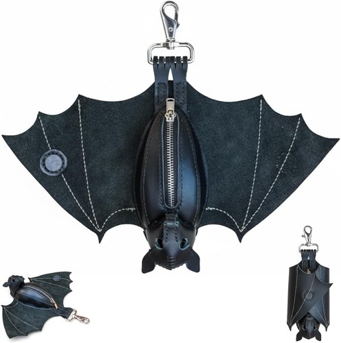 Leather bat coin - leather,
