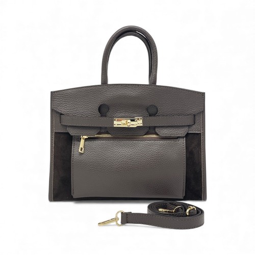 Tasche leder und wildleder - leder,