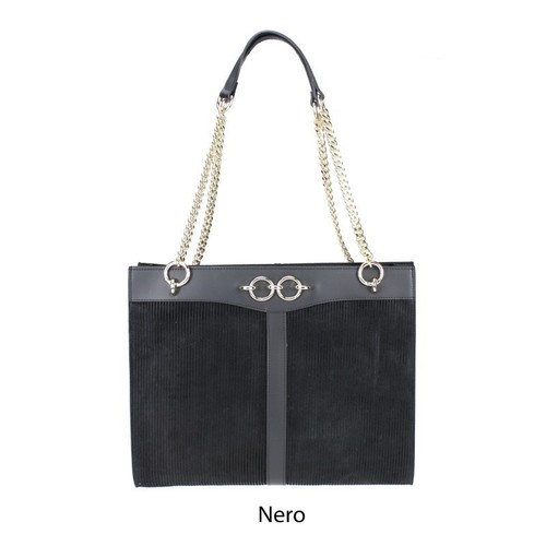 Handtasche echtleder schwarz - echtleder,